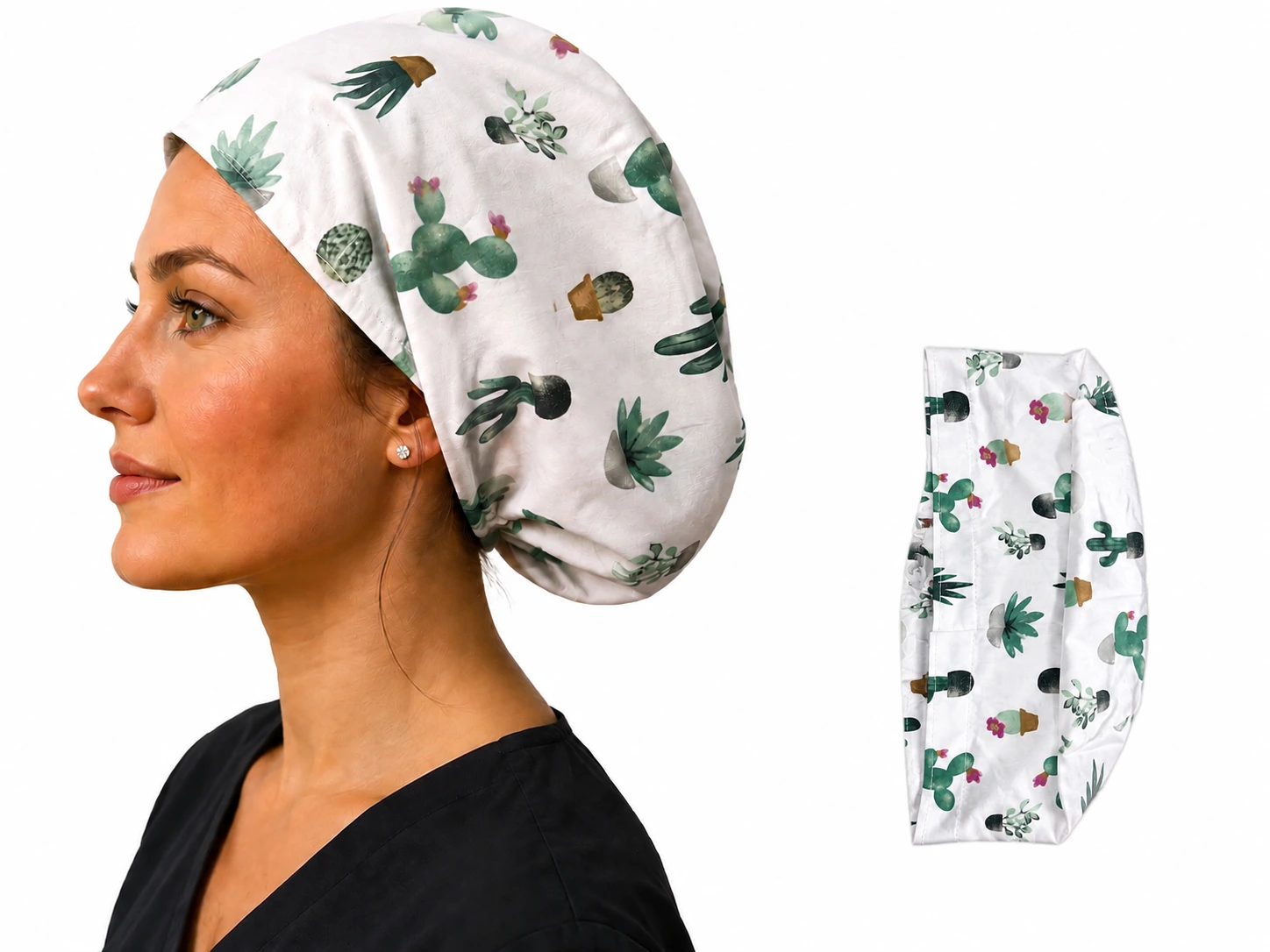 Reusable Euro scrub caps with a clean fitted shape